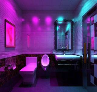 紫色系卫生间设计图片