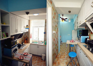 40平地中海风格厨房装修效果图