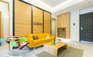 90平米现代简约客厅沙发效果图