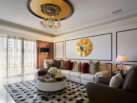 150平欧式古典风格装修 华丽精致四居室