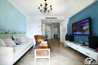 地中海风格公寓经济型90平米效果图