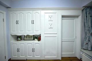 119平美式风格白色卧室衣柜效果图片