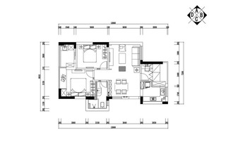 美式风格三室两厅平面设计图