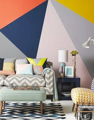 北欧风格沙发抱枕几何图案