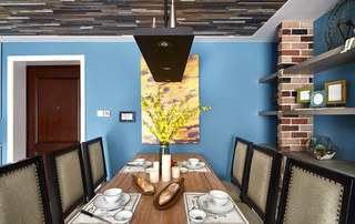 138平美式三居室餐厅装潢图