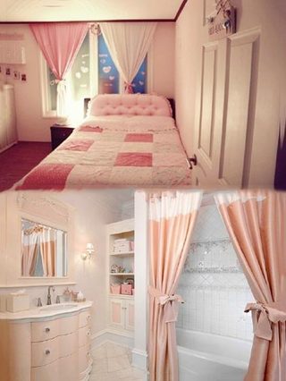 粉色女孩卧室设计装修图