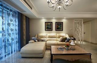 130平绝美欧式风格装修客厅设计