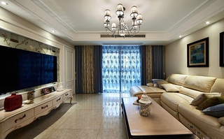 130平绝美欧式风格装修客厅效果图