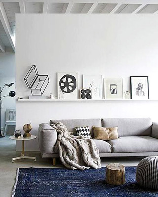 北欧风格客厅双人沙发装饰图
