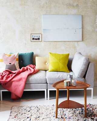 北欧风格客厅双人沙发设计