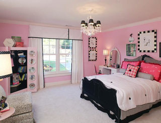 粉色系卧室装修装饰效果图