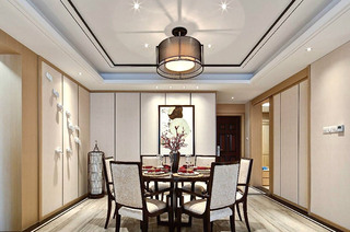 浪漫新中式样板房餐厅整体设计