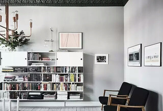 北欧风格单身公寓书柜设计