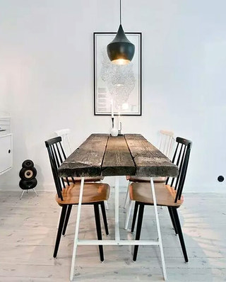 工业风格餐厅木质餐桌图