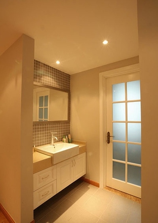 日式风格小公寓装修洗手台设计图
