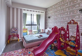 美式风格三室两厅装修儿童房装修图片