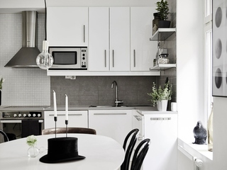 简洁北欧风格装修 经典黑白调设计厨房设计