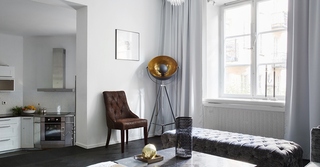 北欧风格公寓客厅休闲沙发图