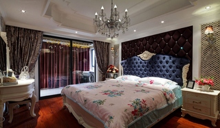 高端豪华复古欧式 卧室床头软包图片