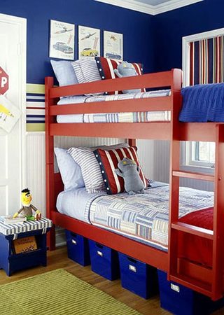 儿童房高低床装修装饰效果图