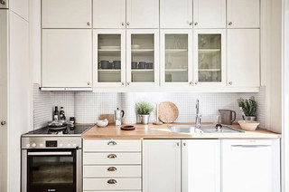 白色北欧风格 厨房橱柜效果图