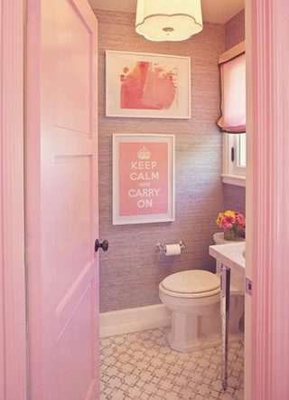 粉色系卫生间设计参考图