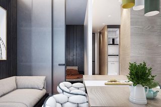 50㎡现代单身公寓客厅图片