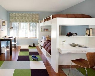 儿童房高低床设计实景图