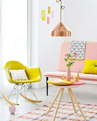 客厅时尚粉色沙发尺寸图