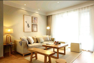 日式风格客厅双人沙发图