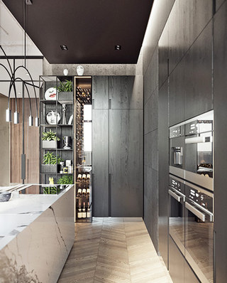 简约风格公寓装修整体厨房设计