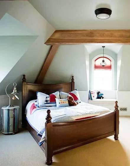 47款精美斜顶阁楼小卧室设计装修效果图大全