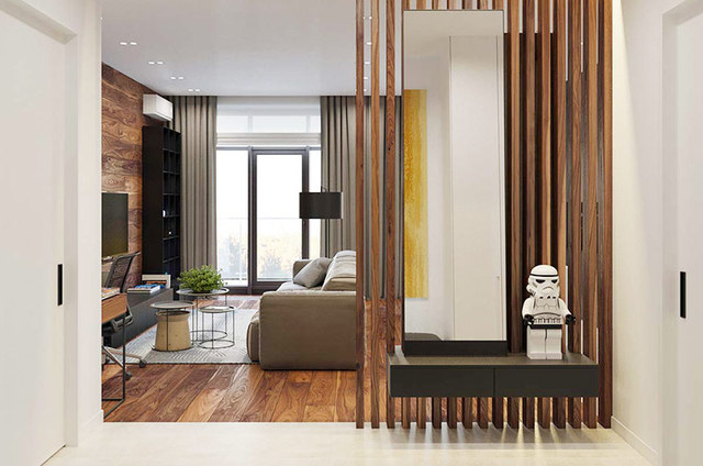 单身公寓装修玄关隔断图片