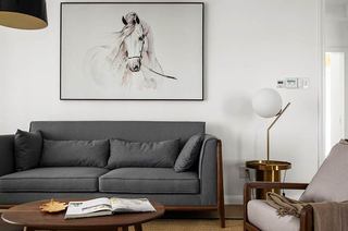 150平新中式装修沙发背景墙装饰画