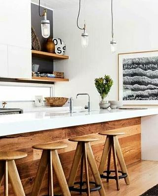 木质厨房吧台椅设计图