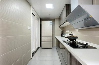 100平北欧风格二居厨房装修实景图
