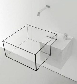 透明洗手池设计平面图