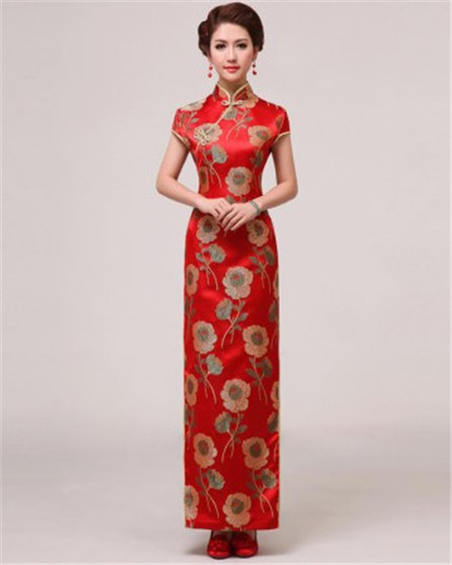 中式婚纱礼服_红色婚纱礼服
