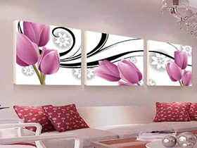 墙画装饰画客厅效果图 现代简约客厅装饰画搭配技巧