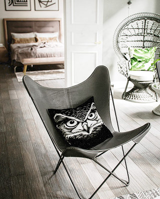 北欧风格单身公寓单人椅设计