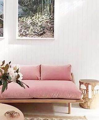 粉色沙发设计布置图