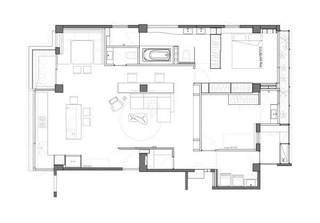 70平米单身公寓设计平面图