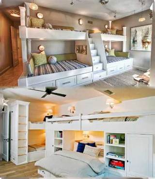 卧室高低床设计构造图