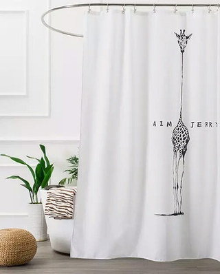 北欧风格浴帘装饰设计图