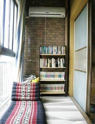 休闲阳台改造小书房设计图