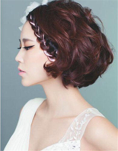 短发韩式新娘发型图片短发怎么做新娘发型好看