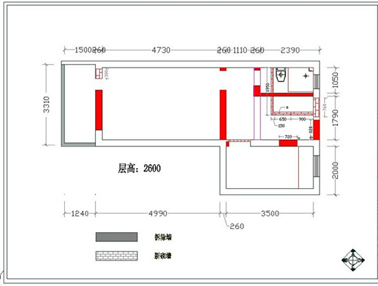 墙体改建图