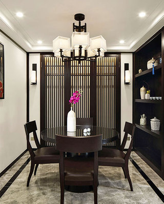 320平新中式风格别墅餐厅效果图片