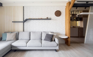 70平两居室北欧风格装修效果图沙发背景墙设计
