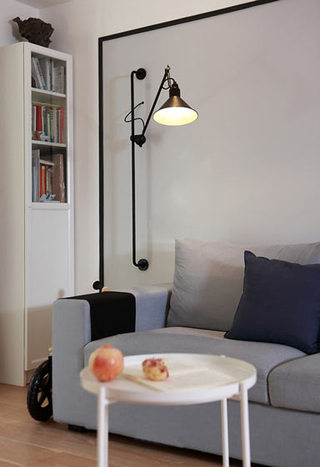100平北欧风格两居室装修效果图客厅灯具图片